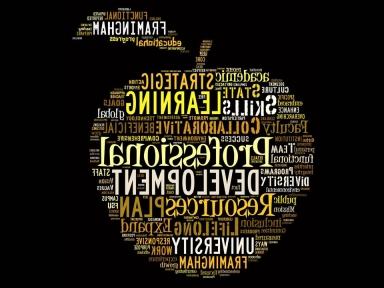 employment related words in shape of an apple